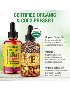 Aceite de Ricino Orgánico Seven Minerals 118 ml - Crecimiento Pestañas y Cejas 2