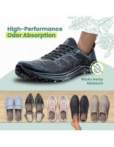 Insertos Desodorantes para Zapatos Roonin - Carbón Activado - Paquete de 2