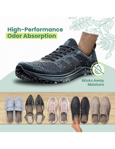 Insertos Desodorantes para Zapatos Roonin - Carbón Activado - Paquete de 2