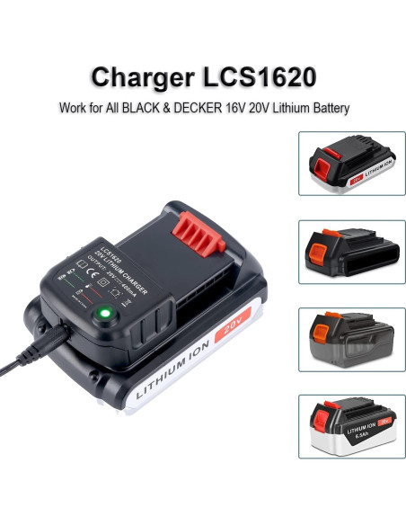 Cargador de Batería Li-Ion 20V Black+Decker LCS1620