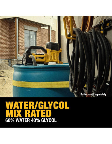 Bomba de Transferencia DEWALT 20V MAX, 10 GPM, Ligera y Potente