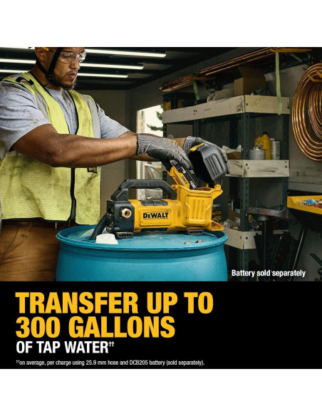 Bomba de Transferencia DEWALT 20V MAX, 10 GPM, Ligera y Potente