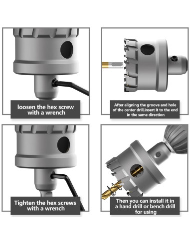 Sierra de Perforación de Carburo CSOOM 13mm para Metal y Madera