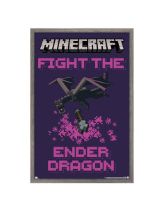 Póster Enmarcado Trends International Minecraft Dragón 61.6x42 cm