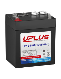Batería Recargable Uplus 12V 5Ah para Alarmas y Seguridad