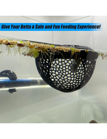 Cueva Flotante para Peces Betta HOZOE 10x10x5cm Negro