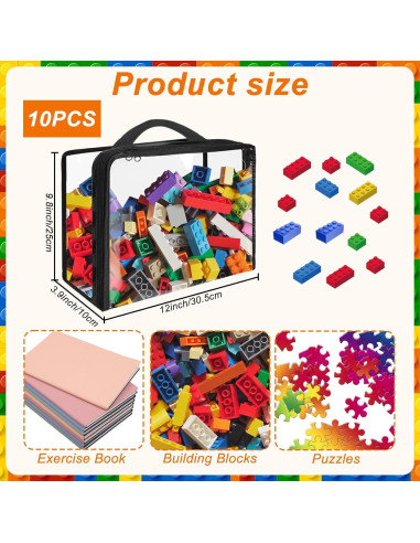 Paquete de 10 Bolsas de Almacenamiento Hlimior PVC Extra Grande