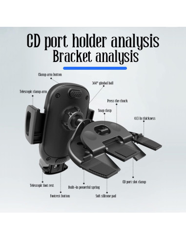Soporte para Teléfono en Coche BELOMI Ajustable 360