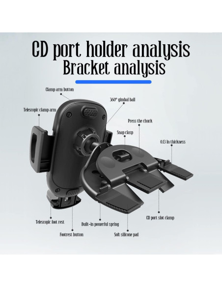 Soporte para Teléfono en Coche BELOMI Ajustable 360