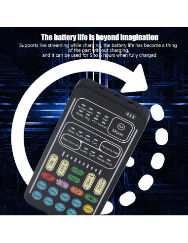 Cambiador de Voz Portátil Diyeeni con 8 Sonidos y Efectos