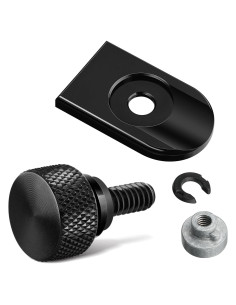 Cubierta de Tuerca de Tornillo de Asiento Trasero Amazicha Negro 1/4"-20 para Harley Davidson