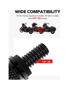 Cubierta de Tuerca de Tornillo de Asiento Trasero Amazicha Negro 1/4"-20 para Harley Davidson 2