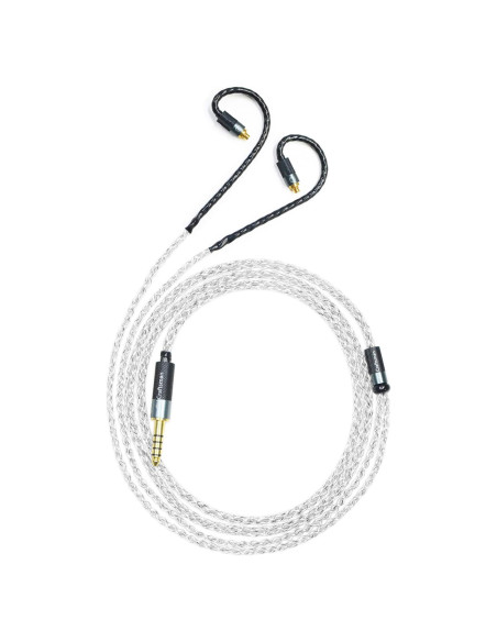 Cable de Reemplazo para Auriculares GUCraftsman 1.2m Plata + Grafeno