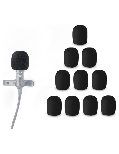 Funda de Espuma Morfone para Micrófono Lavalier - 10 Paquetes