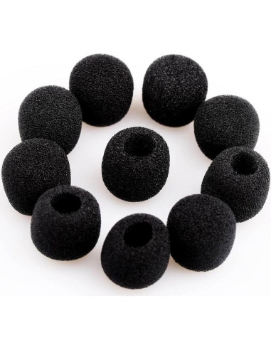 Funda de Espuma Morfone para Micrófono Lavalier - 10 Paquetes