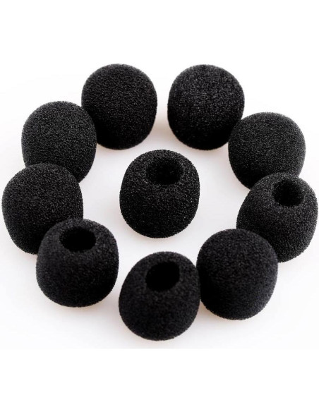 Funda de Espuma Morfone para Micrófono Lavalier - 10 Paquetes