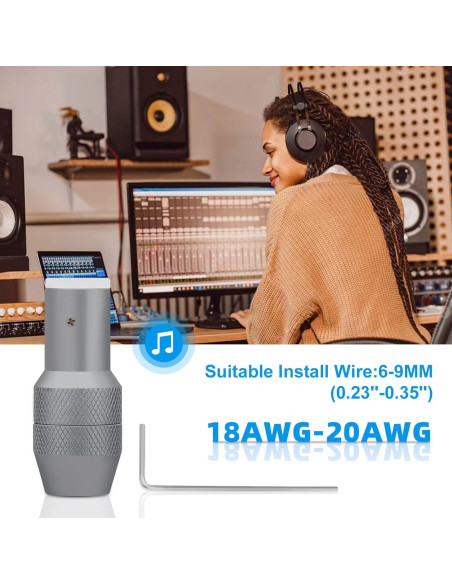 Conector hembra DIN 5 pines Monosaudio chapado en oro