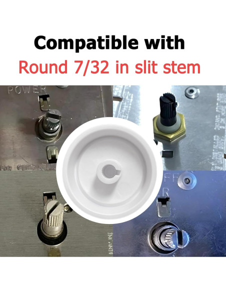 2 Perillas de Regulador Rotativo RK-WH para Ventilador Blanco