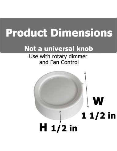 2 Perillas de Regulador Rotativo RK-WH para Ventilador Blanco