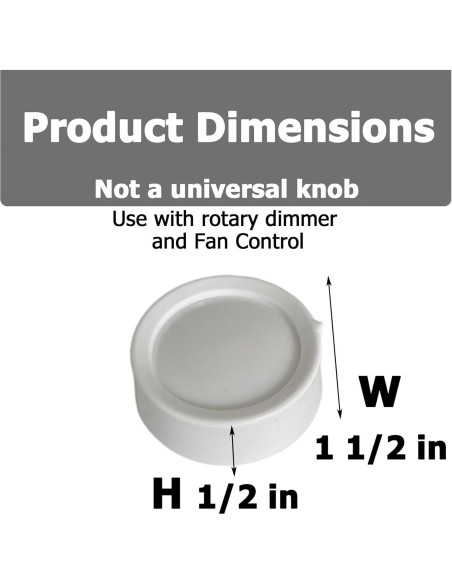 2 Perillas de Regulador Rotativo RK-WH para Ventilador Blanco