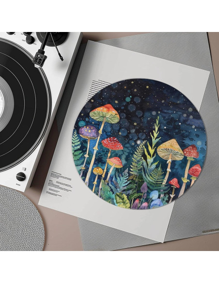 Alfombrilla Antiestática para Tocadiscos GLENLCWE 30cm Colorida