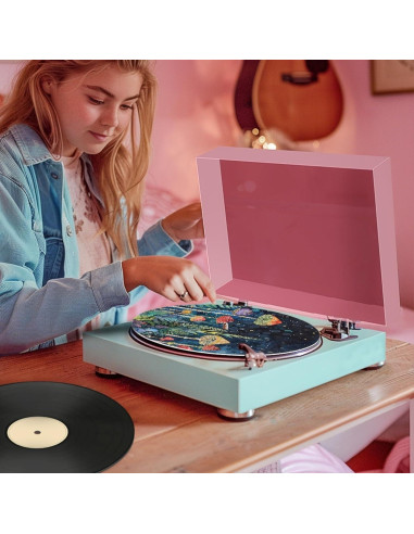 Alfombrilla Antiestática para Tocadiscos GLENLCWE 30cm Colorida