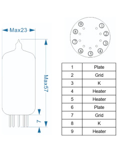 Válvula de Vacío PSVANE 12AU7-AT Serie Horizon Par Emparejado 2
