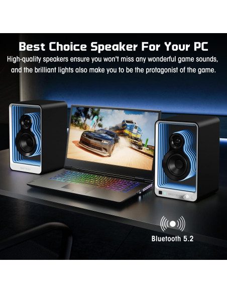 Altavoces de Estantería Activos BESTISAN SR15 50W con Bluetooth 5.2