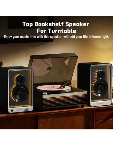 Altavoces de Estantería Activos BESTISAN SR15 50W con Bluetooth 5.2