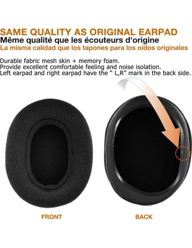 Almohadillas de Reemplazo TENNMAK para Turtle Beach y Audio Technica