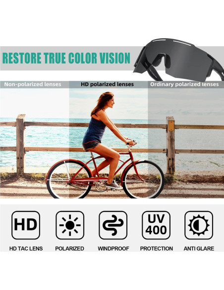 Gafas de sol deportivas YUNBLL&KO polarizadas UV400 para ciclismo