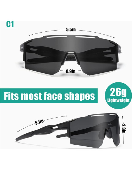 Gafas de sol deportivas YUNBLL&KO polarizadas UV400 para ciclismo