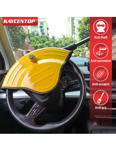 Bloqueo Universal del Volante KAYCENTOP Amarillo Antirrobo