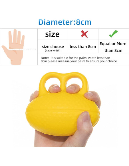 Pelotas de Ejercicio para Manos Fanwer 2 Piezas Antiestrés