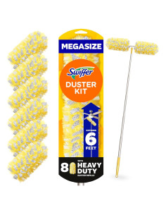 Kit Plumero Swiffer Alta Resistencia con Mango Extensible 1.83m
