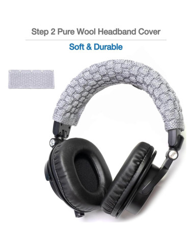 Kit Almohadillas de Oído Cuero Cordero Voarmaks para ATH-M