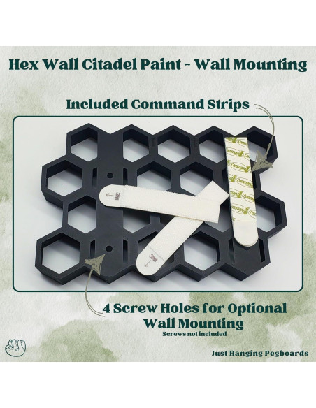 Soporte de Pintura de Pared Genérico para Tarros Citadel - 20 Compartimentos