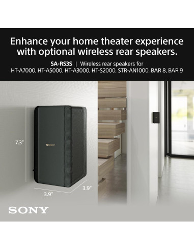 Altavoces Traseros Inalámbricos Sony SA-RS3S para Teatro BRAVIA
