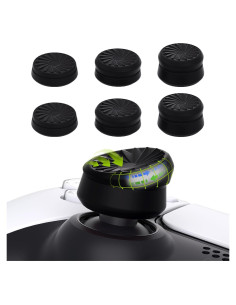 Tapas de Joystick Ergonómicas PlayVital para PS5, PS4, Xbox y Switch Pro - Negro