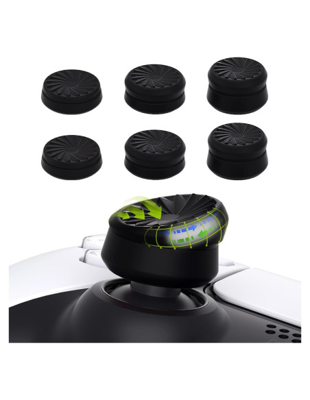 Tapas de Joystick Ergonómicas PlayVital para PS5, PS4, Xbox y Switch Pro - Negro