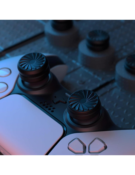 Tapas de Joystick Ergonómicas PlayVital para PS5, PS4, Xbox y Switch Pro - Negro