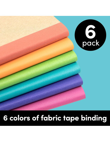 Cuadernos de Composición PAPERAGE - 6 Unidades, 120 Páginas, Kraft