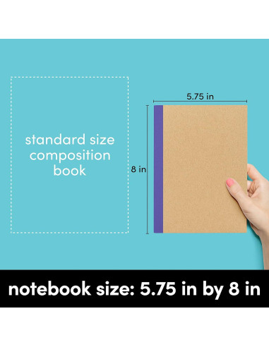 Cuadernos de Composición PAPERAGE - 6 Unidades, 120 Páginas, Kraft