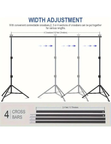 Soporte de Fondo Plegable YEmirth 2x3m para Fotografía