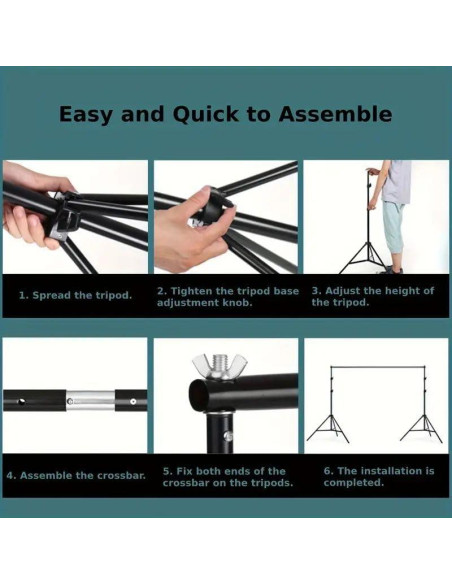 Soporte de Fondo Plegable YEmirth 2x3m para Fotografía