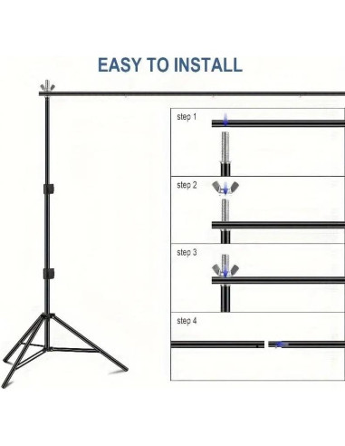 Soporte de Fondo Plegable YEmirth 2x3m para Fotografía