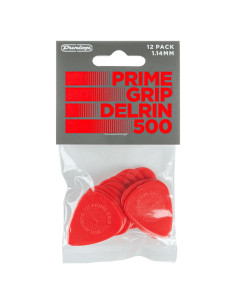 Púas de Guitarra Jim Dunlop Delrin 500 Prime Grip 1.14mm - Paquete de 12