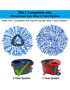 Paquete de 3 cabezales de fregona KAMISAFE para O Cedar RinseClean 2