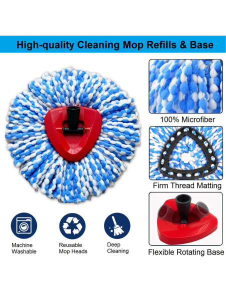 Paquete de 3 cabezales de fregona KAMISAFE para O Cedar RinseClean