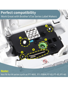 Cinta de Etiquetadora Brother TZe-131 COLORWING 12mm 3-Pack 2